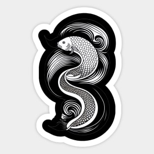 Japanese Koi Carp Irezumi Drawing Sticker